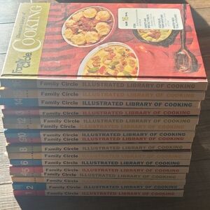 Vintage 1970's Family Circle Illustrated Library of Cooking Set of 16 Books